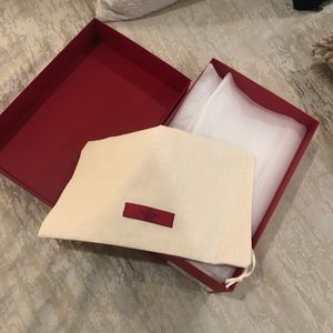Authentic Valentino Shoe box and dust bag.